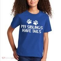 My Siblings Have Tails Kids T-Shirt thumb 2