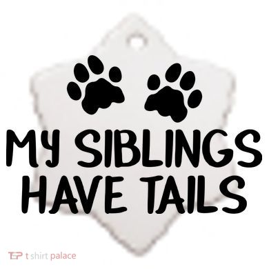 My Siblings Have Tails Ceramic Ornament