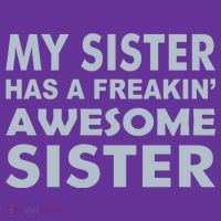 My Sister Has A Freakin Awesome Sister Kids Long Sleeve Shirt thumb 2