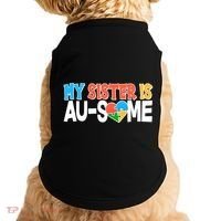 My Sister Is AU-SOME Autism Awareness Doggie Tank thumb 0