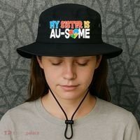 My Sister Is AU-SOME Autism Awareness Bucket Hat thumb 3