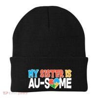 My Sister Is AU-SOME Autism Awareness Beanie thumb 0
