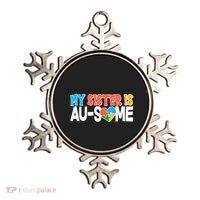 My Sister Is AU-SOME Autism Awareness Ornament thumb 0