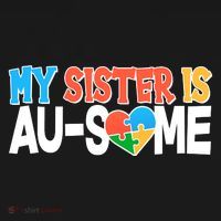 My Sister Is AU-SOME Autism Awareness Ornament thumb 1