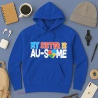 My Sister Is AU-SOME Autism Awareness Hoodie thumb 3