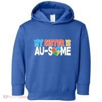My Sister Is AU-SOME Autism Awareness Toddler Hoodie thumb 0