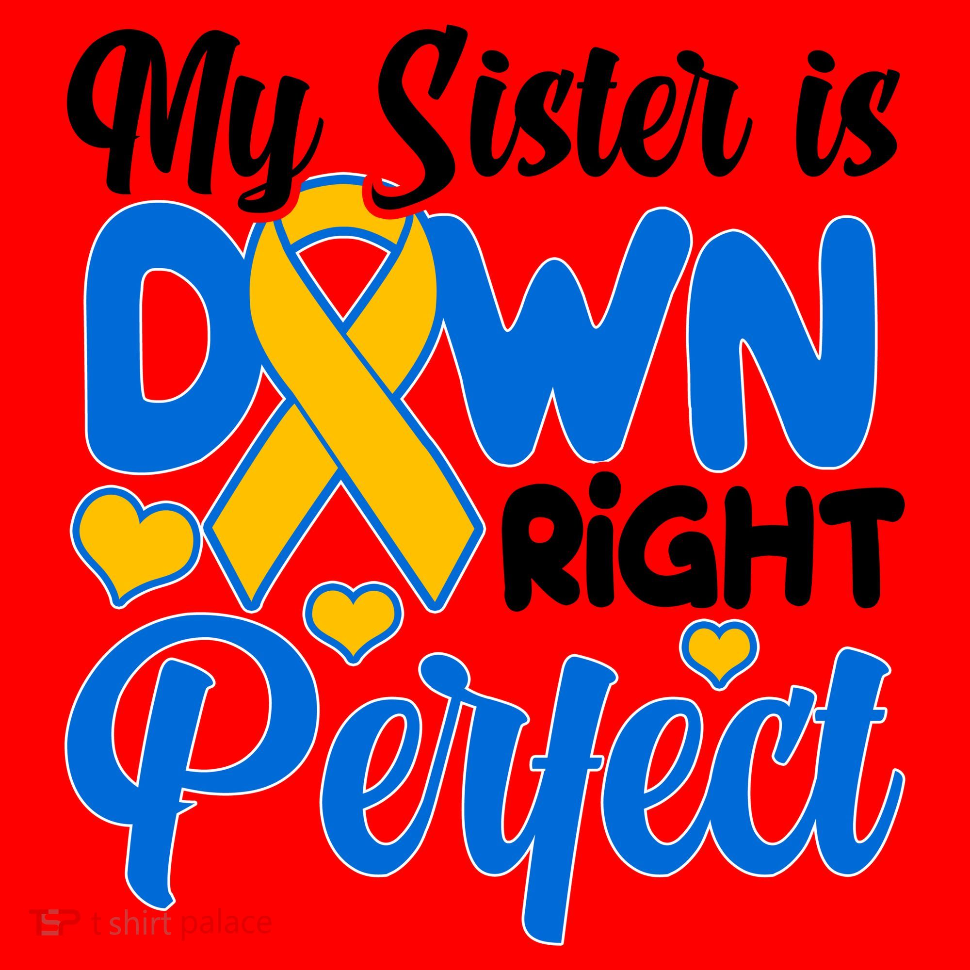 My Sister Is Down Right Perfect Down Syndrome Day Awareness Santa Hat