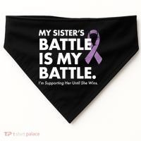 My Sisters Battle Is My Battle Lupus USA-Made Doggie Bandana thumb 0