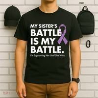 My Sisters Battle Is My Battle Lupus T-Shirt thumb 6