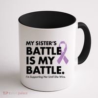 My Sisters Battle Is My Battle Lupus Coffee Mug thumb 1