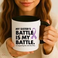 My Sisters Battle Is My Battle Lupus Coffee Mug thumb 3