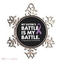 My Sisters Battle Is My Battle Lupus Ornament thumb 0