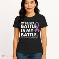 My Sisters Battle Is My Battle Lupus Women's T-Shirt thumb 4