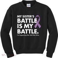My Sisters Battle Is My Battle Lupus Kids Sweatshirt thumb 0