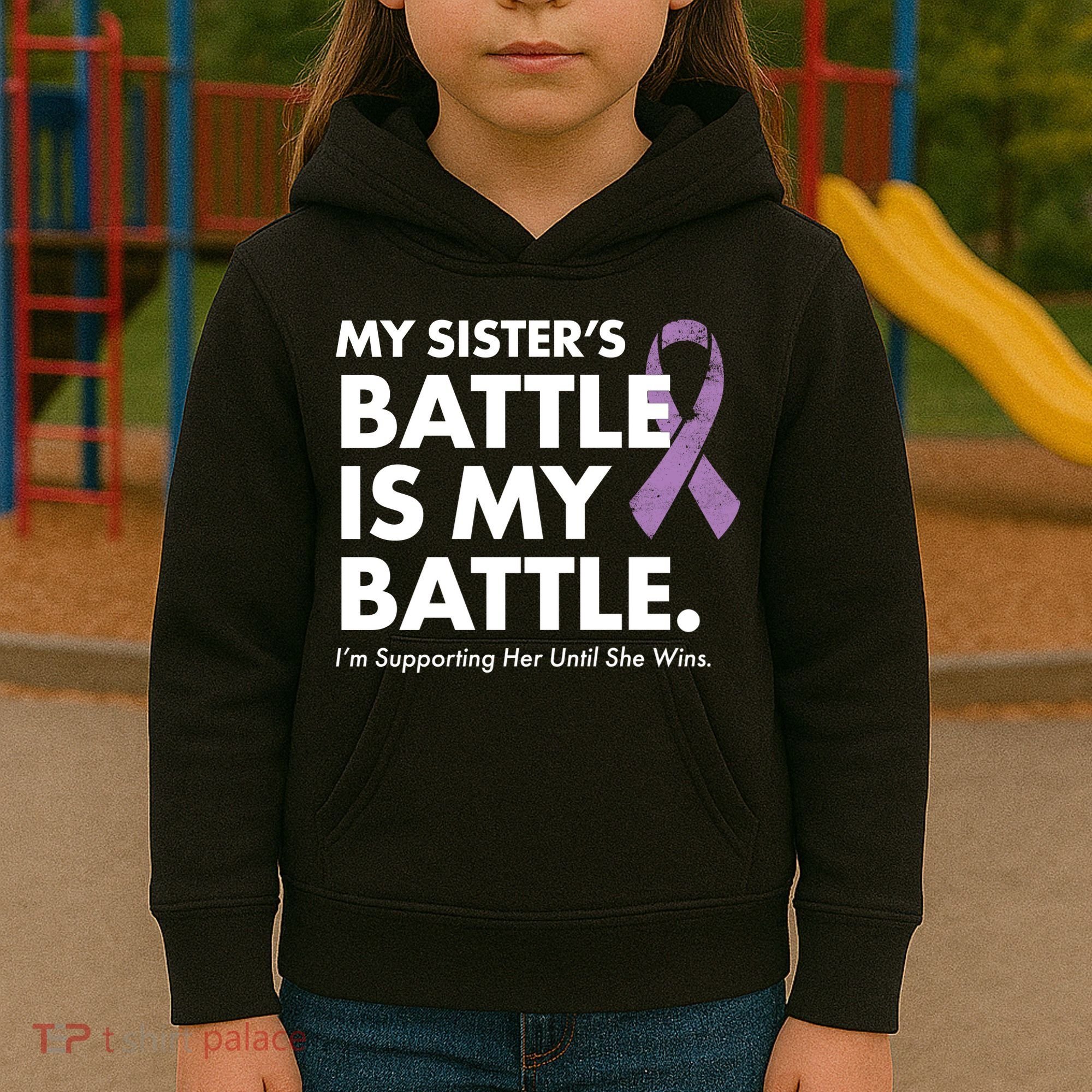 My Sisters Battle Is My Battle Lupus Kids Hoodie