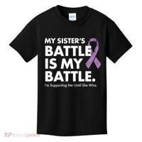 My Sisters Battle Is My Battle Lupus Kids T-Shirt thumb 0