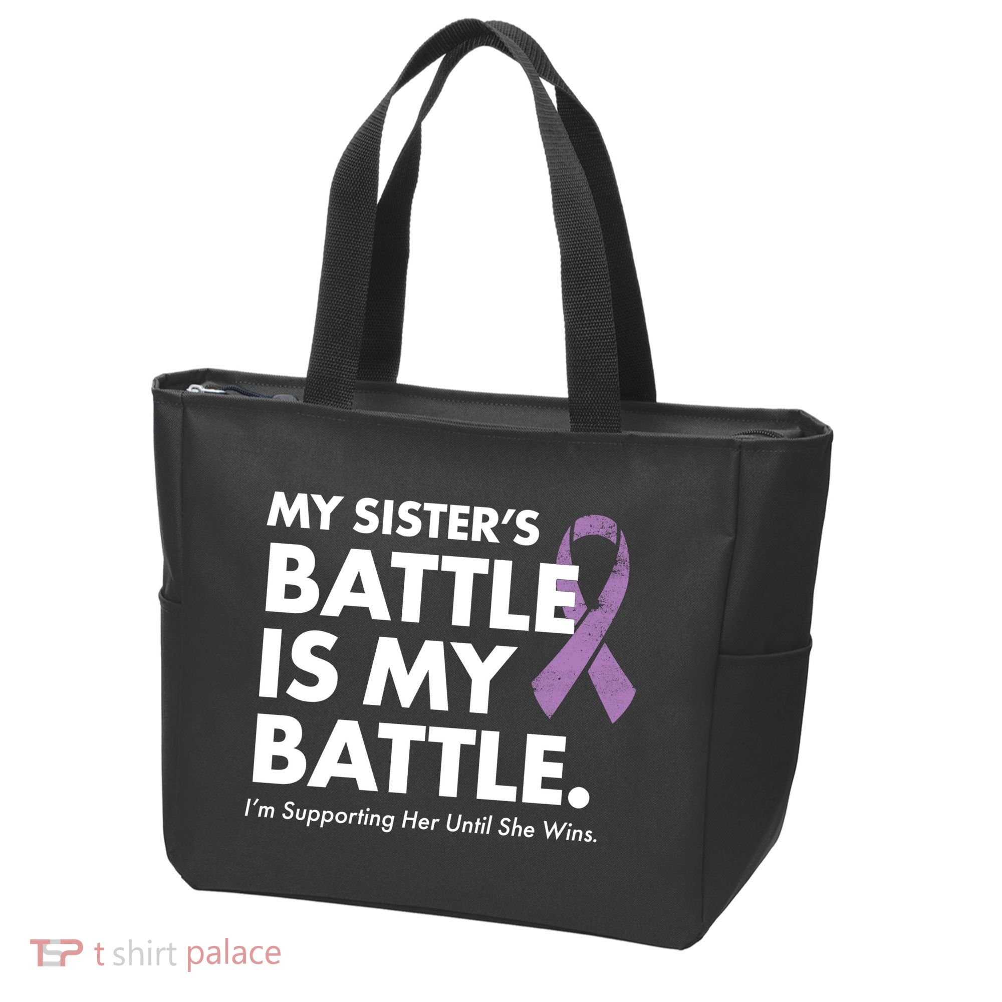 My Sisters Battle Is My Battle Lupus Tote Bag