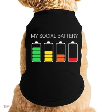 My Social Battery Doggie Tank