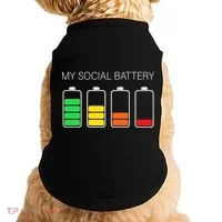 My Social Battery Doggie Tank thumb 0