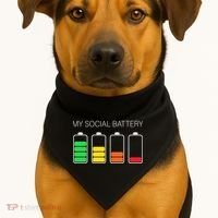 My Social Battery USA-Made Doggie Bandana thumb 1