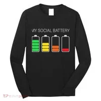 My Social Battery Long Sleeve Shirt thumb 0
