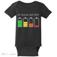 My Social Battery Baby Bodysuit thumb 0