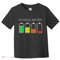 My Social Battery Toddler T-Shirt thumb 0
