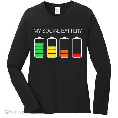 My Social Battery Women's Long Sleeve Shirt