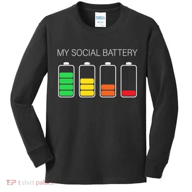 My Social Battery Kids Long Sleeve Shirt