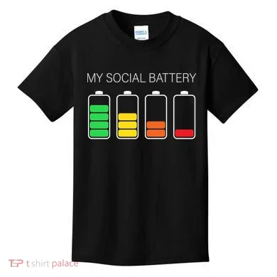 My Social Battery Kids T-Shirt