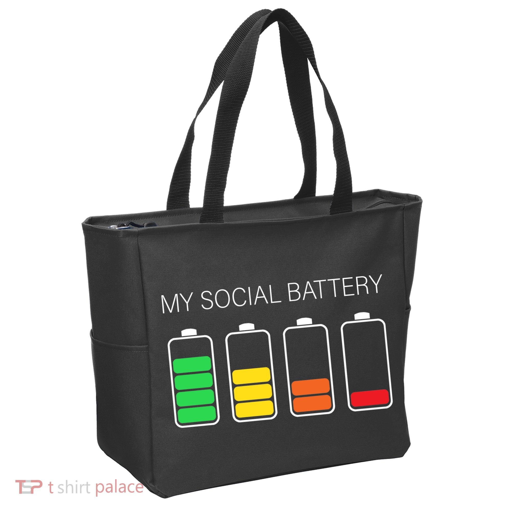 My Social Battery Tote Bag