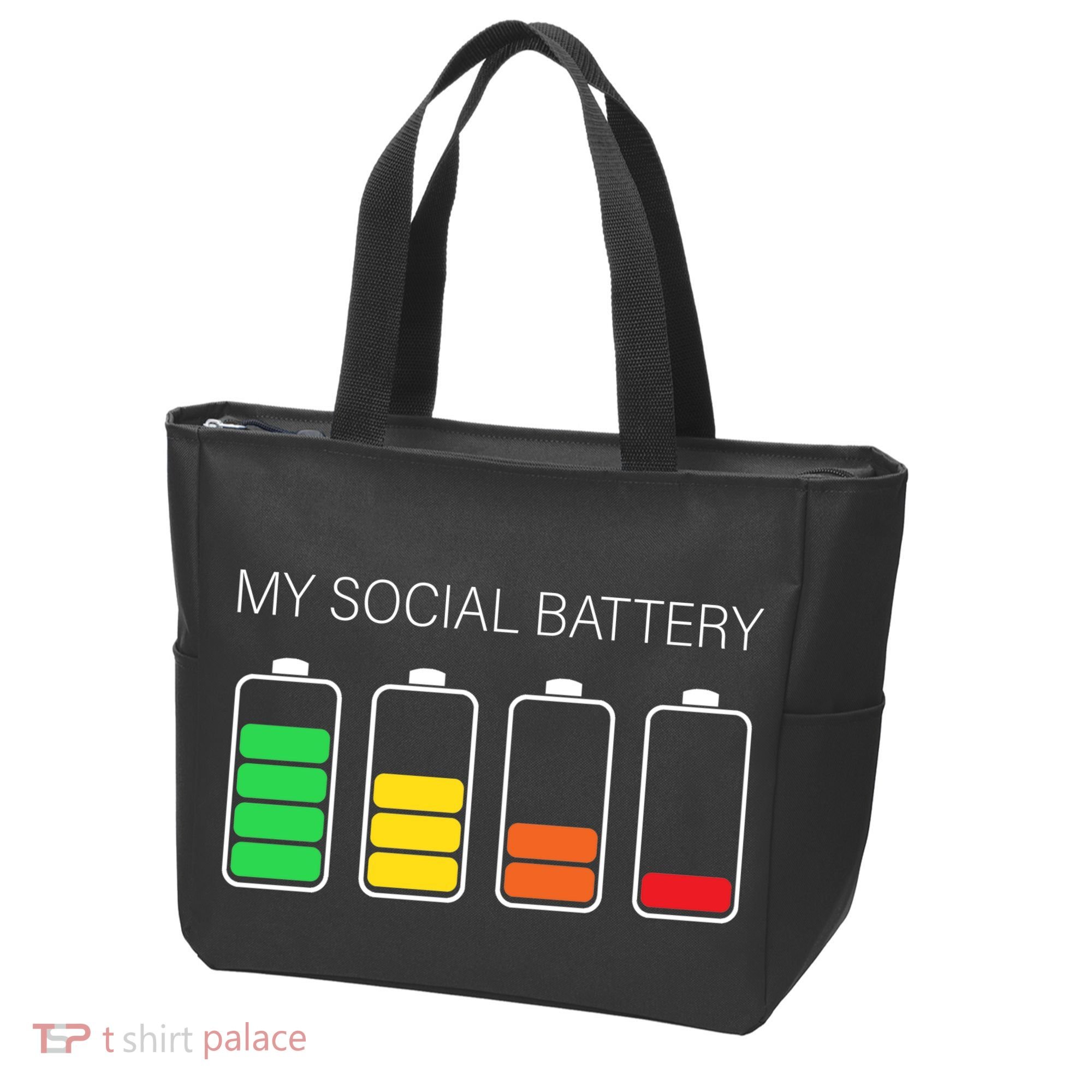 My Social Battery Tote Bag