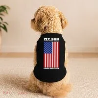 My Son Has Your Back Proud Army Dad Doggie Tank thumb 2