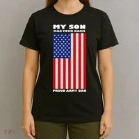 My Son Has Your Back Proud Army Dad T-Shirt thumb 4