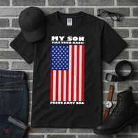 My Son Has Your Back Proud Army Dad Tall T-Shirt thumb 3