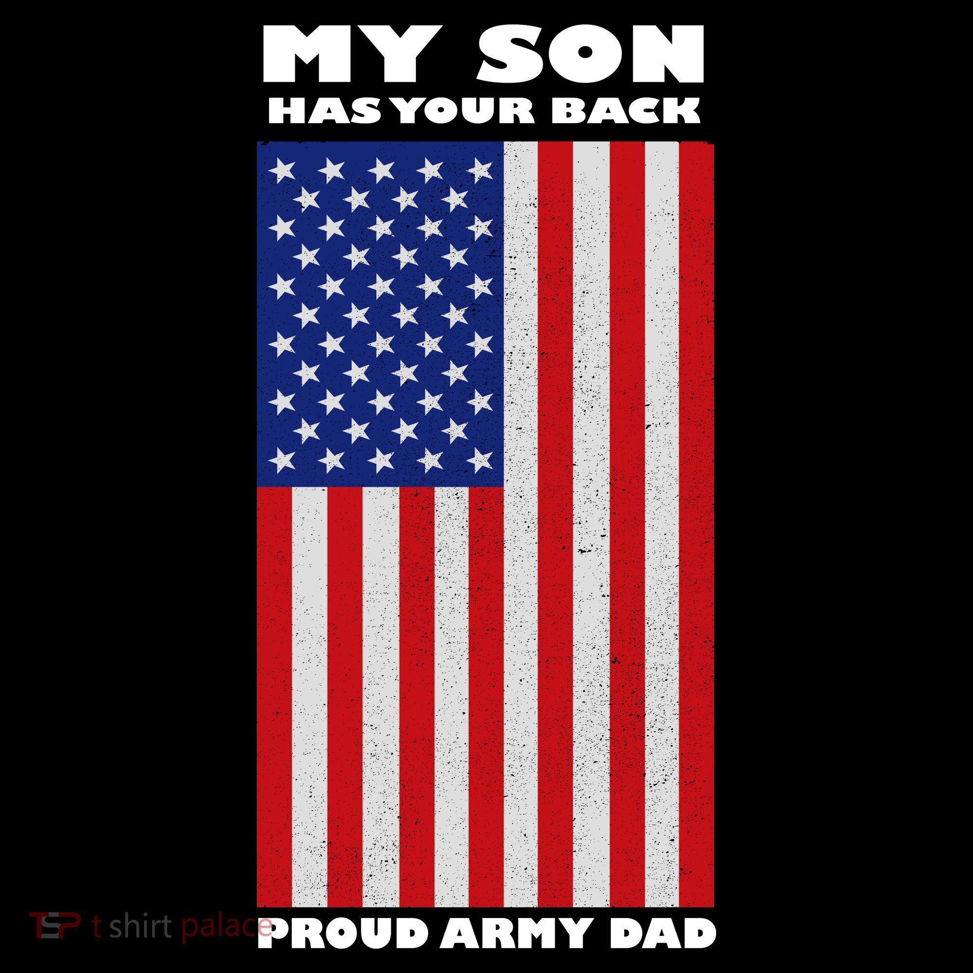 My Son Has Your Back Proud Army Dad Button