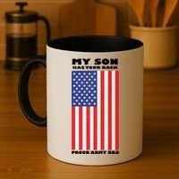 My Son Has Your Back Proud Army Dad Coffee Mug thumb 4