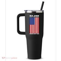 My Son Has Your Back Proud Army Dad 40oz Vacuum Insulated Stainless Steel Travel Tumbler thumb 2