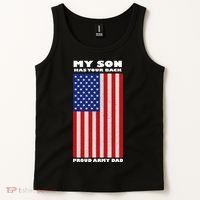 My Son Has Your Back Proud Army Dad Tank Top thumb 2