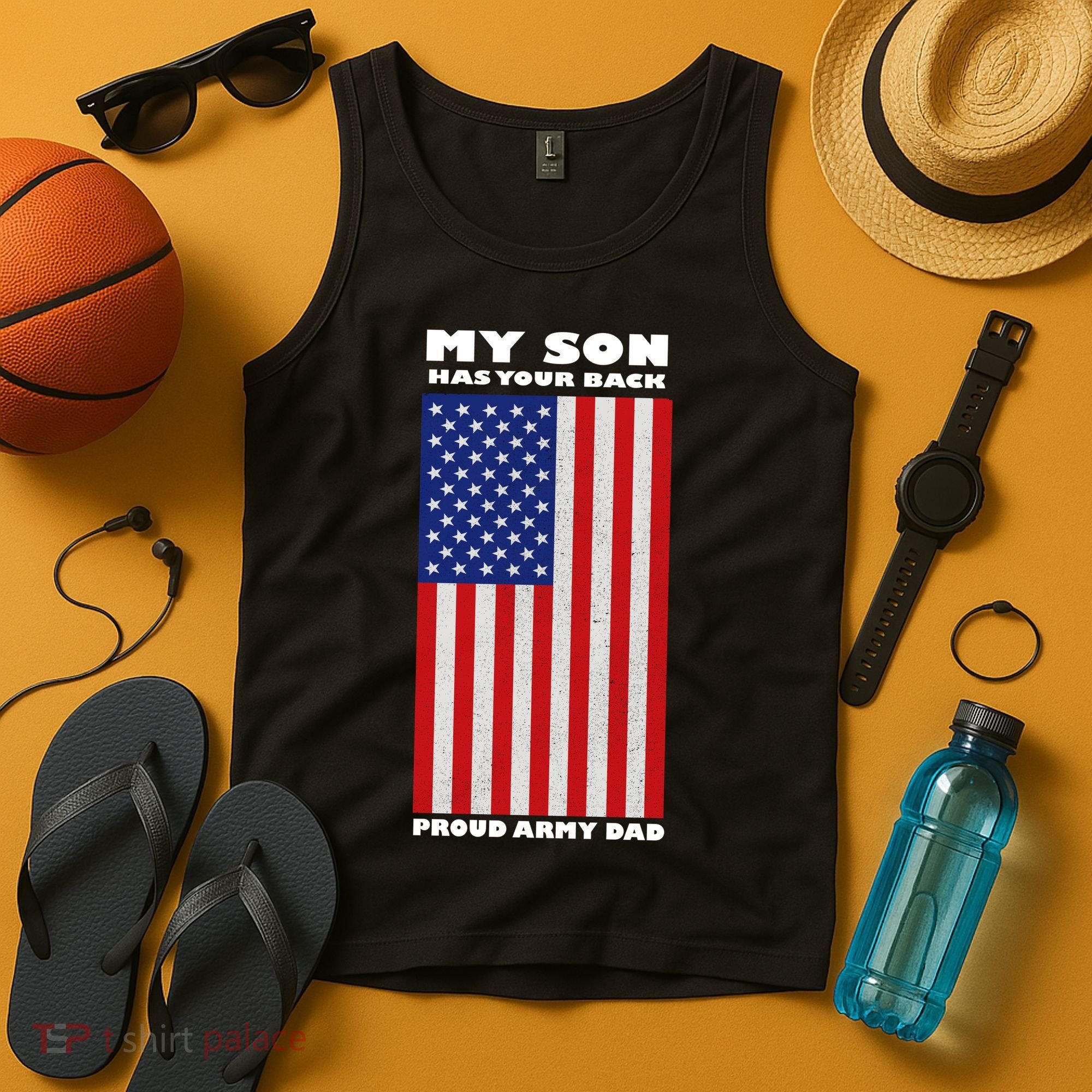 My Son Has Your Back Proud Army Dad Tank Top