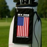 My Son Has Your Back Proud Army Dad Golf Towel thumb 2