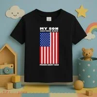 My Son Has Your Back Proud Army Dad Toddler T-Shirt thumb 3