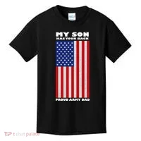 My Son Has Your Back Proud Army Dad Kids T-Shirt thumb 0