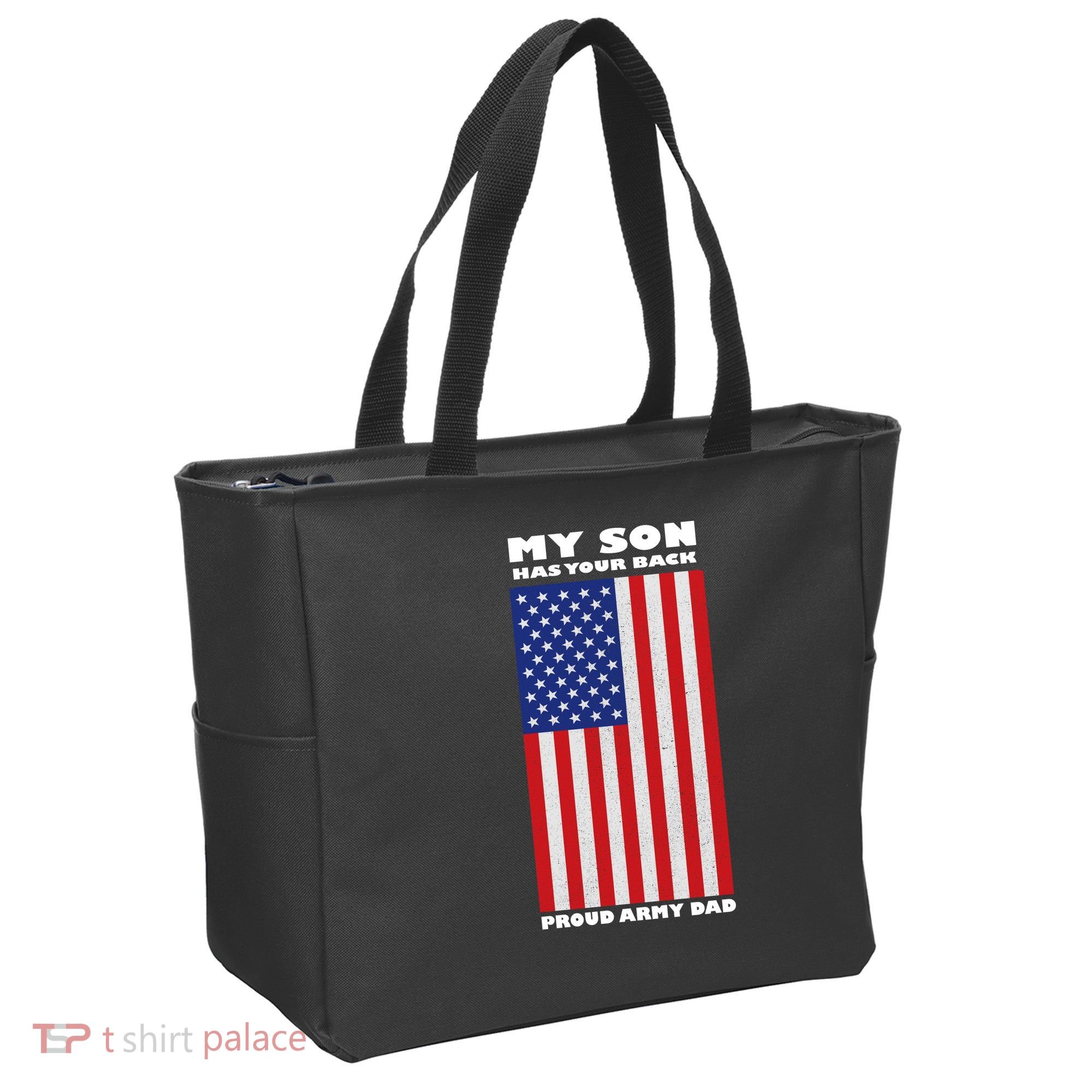 My Son Has Your Back Proud Army Dad Tote Bag