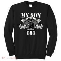 My Son Has Your Back Proud Army Dad USA Sweatshirt thumb 0