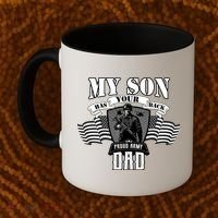 My Son Has Your Back Proud Army Dad USA Coffee Mug thumb 2
