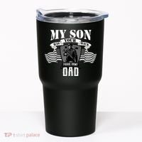My Son Has Your Back Proud Army Dad USA Tumbler thumb 0
