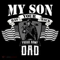 My Son Has Your Back Proud Army Dad USA Visor thumb 3
