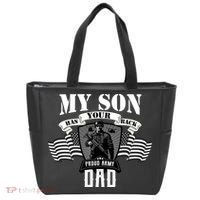 My Son Has Your Back Proud Army Dad USA Tote Bag thumb 0