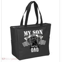 My Son Has Your Back Proud Army Dad USA Tote Bag thumb 2